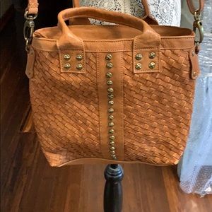 [ LANGELLOTTI ] WOVEN STUDDED PURSE